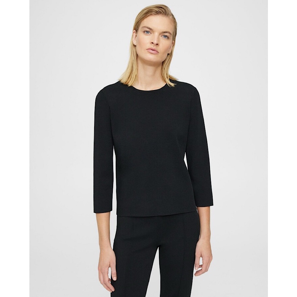 NWOT Theory Clean Crew Neck in Crepe